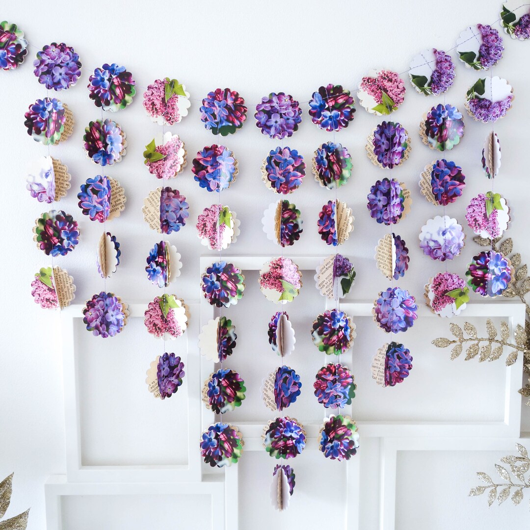 Lilac Wedding Backdrop Purple Backdrop Lilac Garland Lilac Etsy