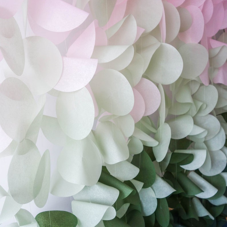 Sage Green Wedding Backdrop Green Pink Ombre Backdrop Green Etsy