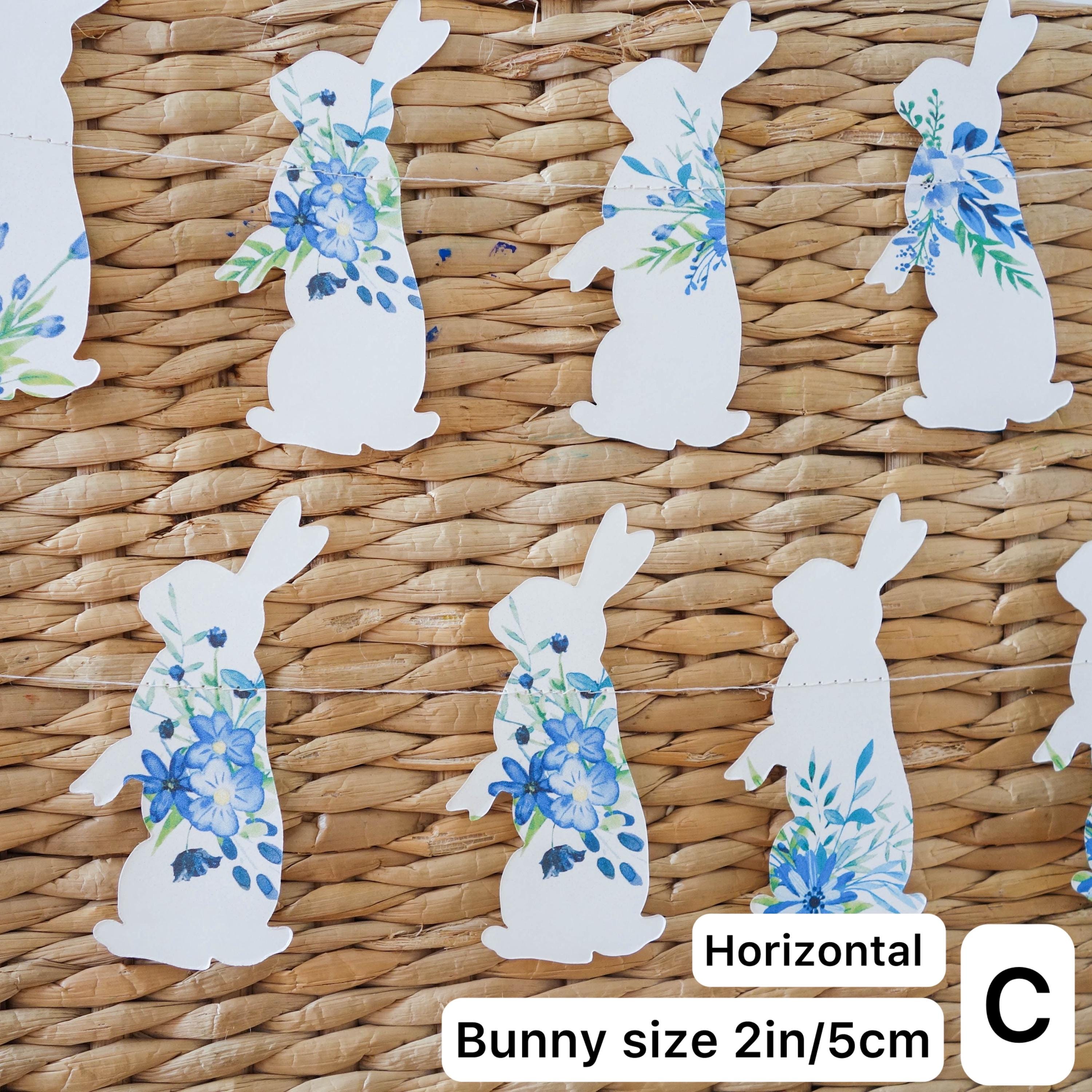 Easter Bunny Garland – Pastel Paper Rabbit Banner for Spring Party ...