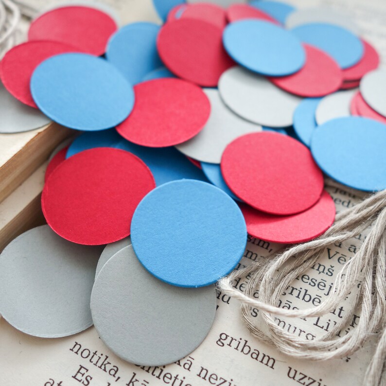 Red confetti gray confetti sailor party decorations blue confetti Circus confetti elephant party decorations kids party