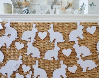 Easter garland, Easter decorations, Easter gifts, bunny garland, bunny decorations, spring garland, easter home decorations, bunny backdrop