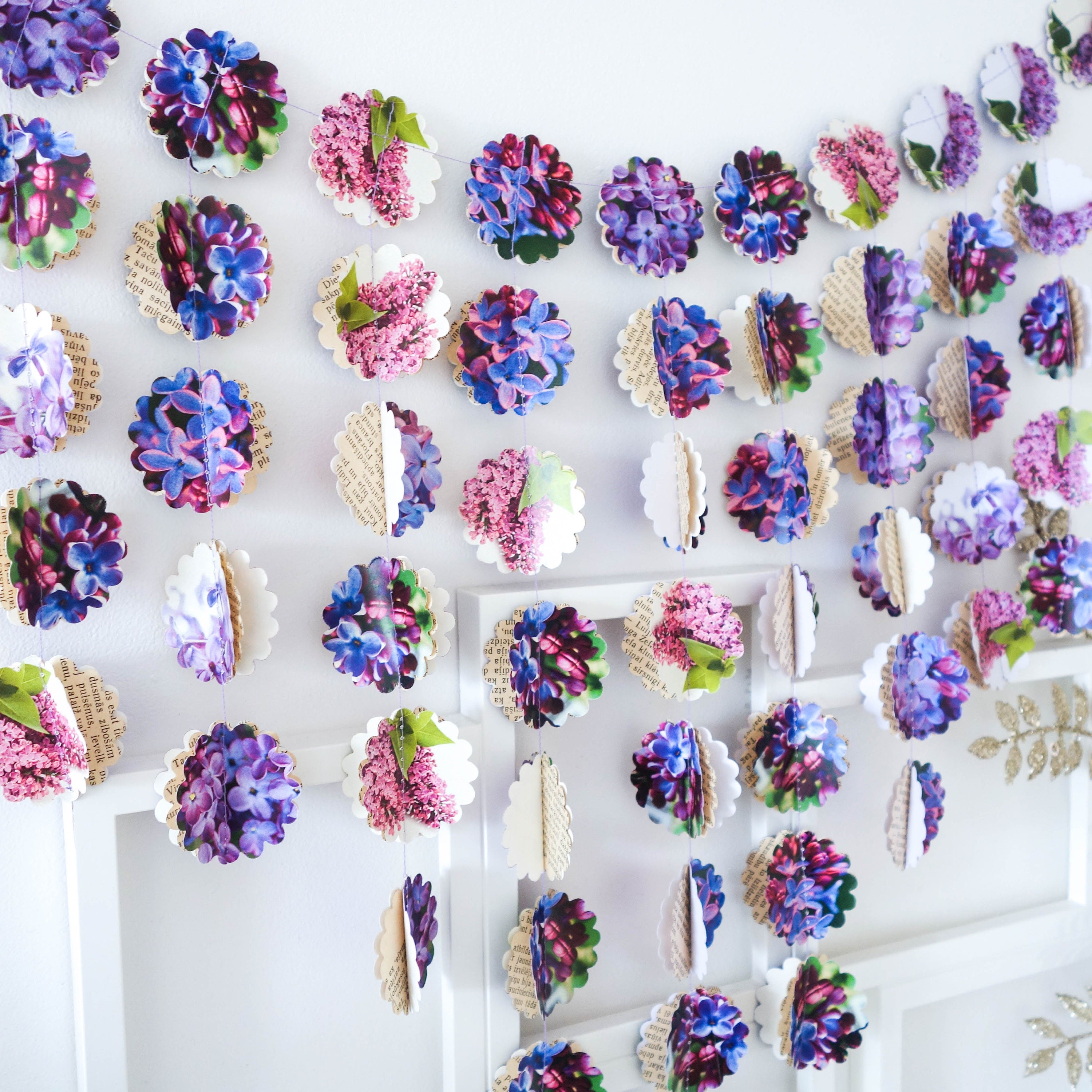 Lilac wedding backdrop purple backdrop Lilac garland Lilac Etsy