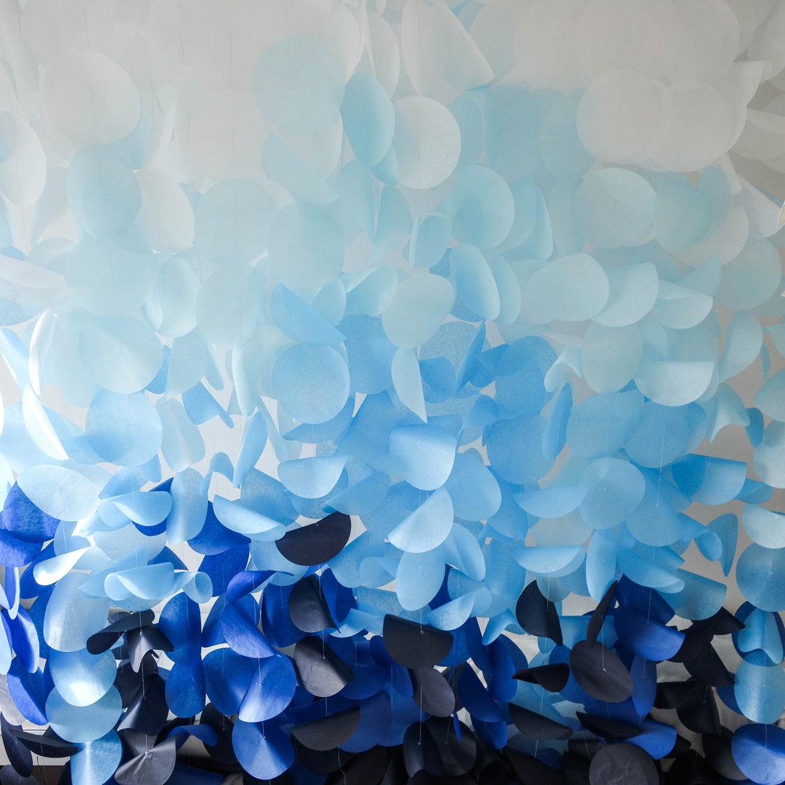 Blue Ombre Backdrop Blue Wedding Backdrop Blue Baby Shower Etsy