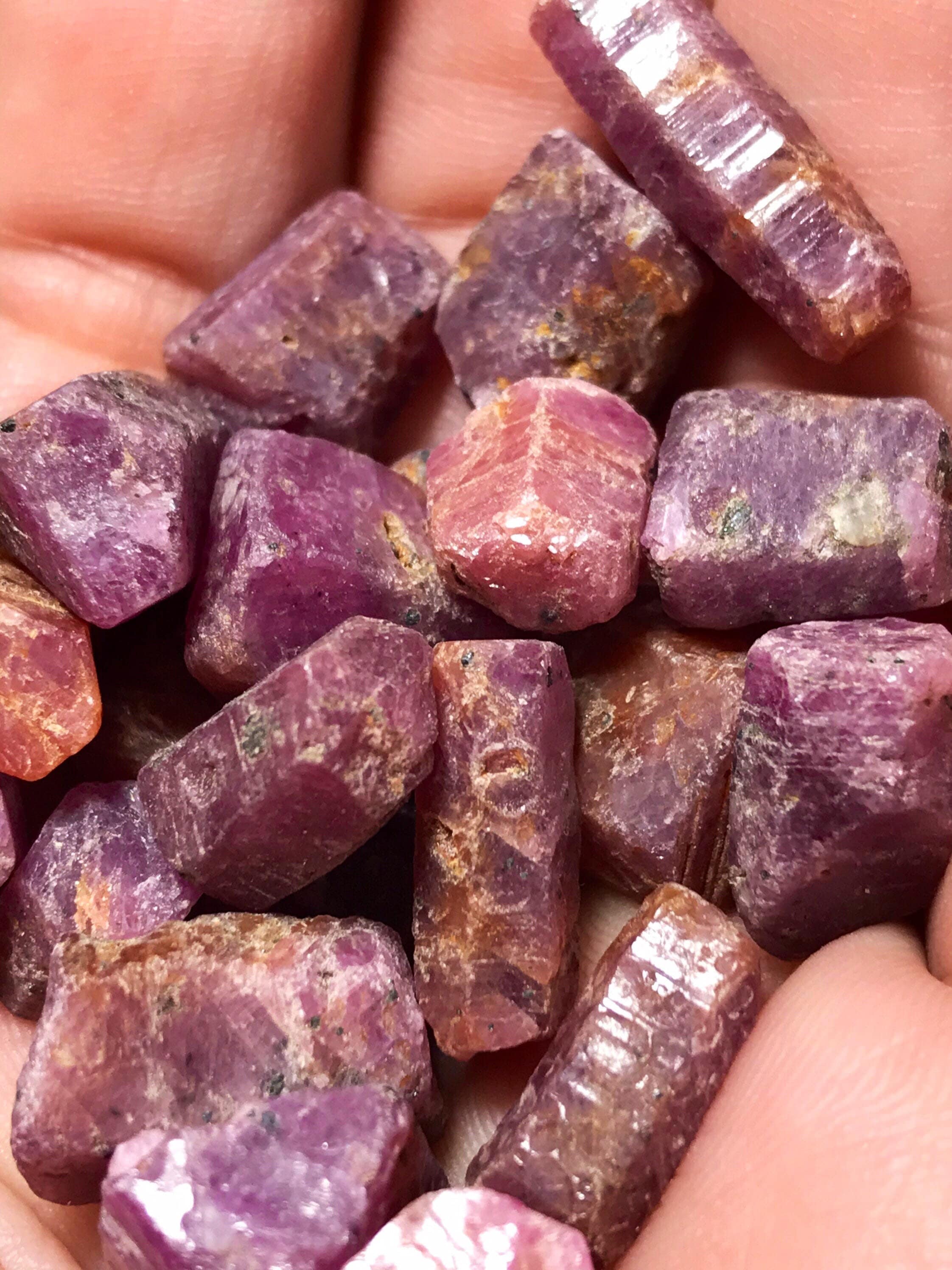Raw Ruby Pocket Stones / July Birthstone / Stone of Abundance / Rubies
