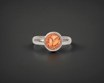 Handmade Wine Crystal Engagement Ring | 925 Sterling Silver Proposal Jewelry | Unique Alternative Wedding Ring, Luxury Gift for Her