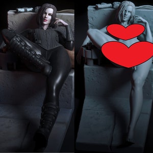 Selin fan art 3D 12k GEDRUCKTER harz modellbausatz unbemalt unmontiert sci fi, pin-up, weibliche fantasie schöne torrida vampir kate unterwelt