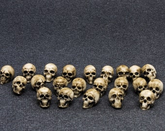 1:24-75mm Skulls set of 22 ORIGINAL 8k+ 3d printed resin accessories set WW2 for dioramas UNPAINTED unassembled white, fantasy bases, war