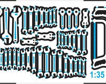 1:35 Outils Pièces photogravées Accessoires de jeu de modèles ORIGINAUX NON PEINTS Toute époque, pour véhicules, modélisme réduit, Facile, accessoires diorama