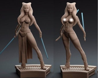 Arte de fan de Ahsok, kit de modelo de resina impreso en 3D (sin pintar ni ensamblar)