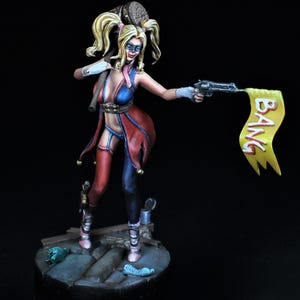 Clown dame fanart 3D 16k GEDRUKT harsmodel kit ONGEVERFD NIET GEMONTEERD sci-fi, pin-up fantasy gk clown