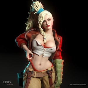 Genna fan art 3D 16k PRINTED resin model kit UNPAINTED UNASSEMBLED  sci fi, pin up, female fantasy lovely torrida