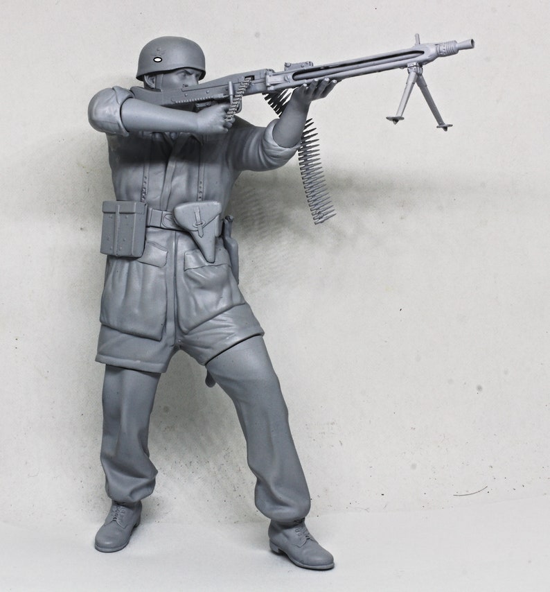 WW2 Paratrooper 3D Resin Model Kit, Unpainted image 2