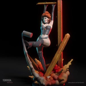 Eva 3D 14k GEDRUCKTES Harz Modellbausatz unbemalt unmontiert sci fi, Pin-up, weibliche Fantasie schöne gk roten Kopf Torrida