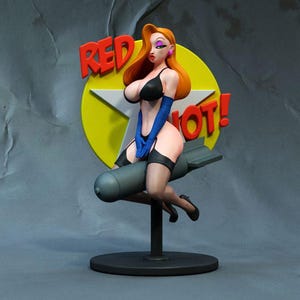 Red Bombshell 3D gedrucktes Resin Model Kit (unbemalt / nicht zusammengebaut)