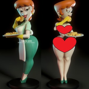 Dex Mom Fan Art, 3D gedrucktes Resin Model Kit (UNBEMALT, UNMONTIERT)
