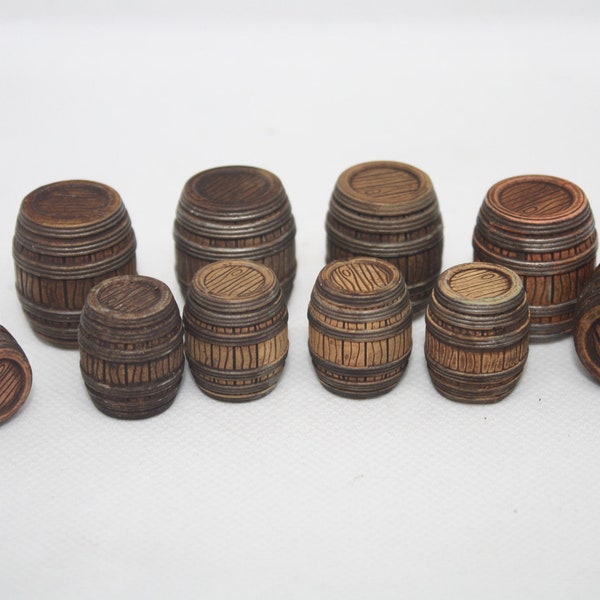 1:35 Wooden Barrels ORIGINAL resin diorama accessories scale model, UNPAINTED unassembled original brand