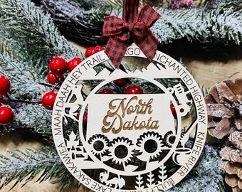 18+ North Dakota Christmas Ornament 2021