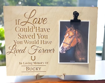 Horse Memorial Gift - Horse Loss Gift, Horse Keepsake, Equine Sympathy Plaque, Equestrian Memorial, Personalized Horse Memorial, Horse Name