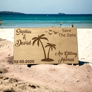 Beach Palm Trees Save the Date Magnet, Wedding Favor, Wedding Favor Magnet, Magnet Wedding Favor, Nautical Magnet Favor