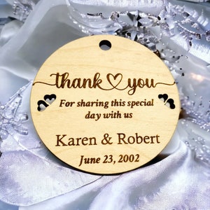 Personalized Thank You Wedding Tags | Wedding Favors | Wedding Favor Tags| Wedding Favor Rustic | Wedding Tag | Wood