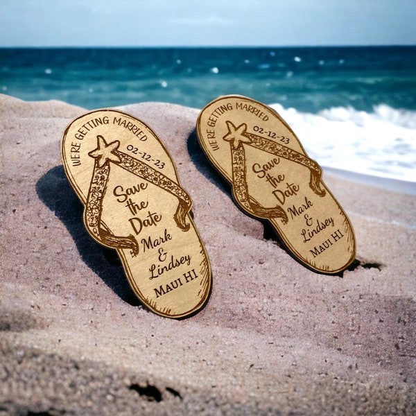 Beach Flip Flop Save the Date Magnet, Wedding Favor, Wedding Favor Magnet, Magnet Wedding Favor, Nautical Magnet Favor