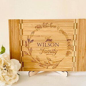 Gepersonaliseerde Cutting Board gegraveerd Bamboo Cutting Board Charcuterie Wedding Gift Custom Home Warming Gift
