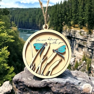 Hand Painted Dragonfly Ornament Sympathy Bereavement Memorial Gift thinking of You - We are always with you Gift