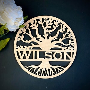 Custom Family Tree Family Name Personalized Gift Family Wedding Decor Sign Tree Of Life