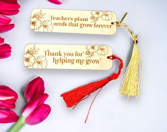 Teacher Appreciation Gift, Personalized Bookmarker, Teacher Gift, A Thank You Gift from Student, End of Year Gift 2025