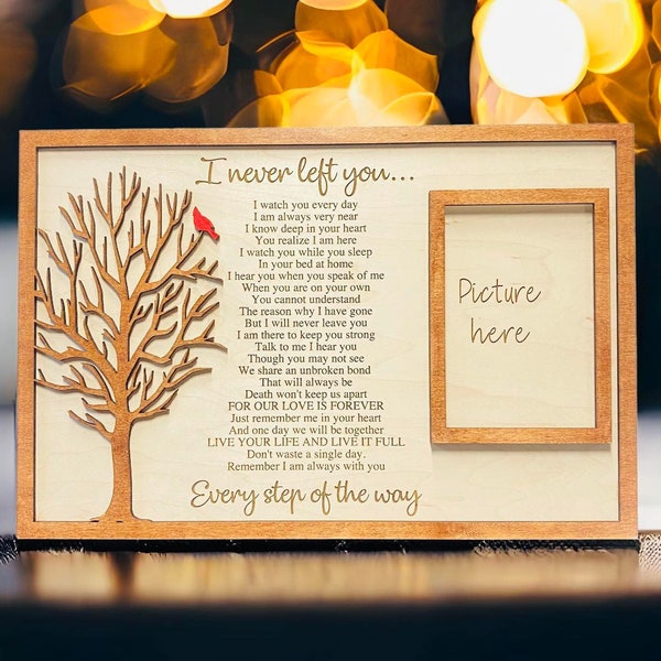 I Never Left You Memorial Wood Plaque