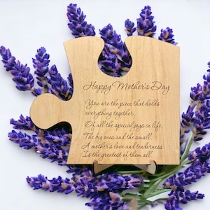 Sinal de quebra-cabeça do dia das mães, mãe, você é a peça que nos mantém unidos. Sinal de presente para mamãe, mamãe, Nana, Gigi, vovó