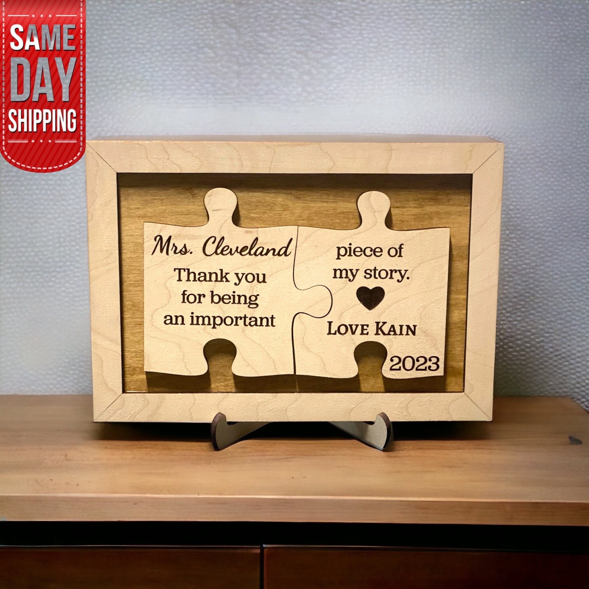 Farewell Message Engraved Wooden Plaque - Custom Awards- Farewell Gift -  woodgeekstore