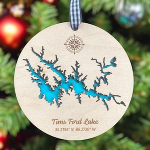 Lake Tim’s Ford Tennessee TN Christmas Tree Ornament makes a perfect Holiday Gift