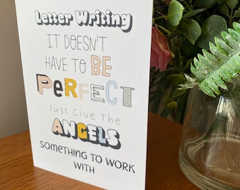 Give the angels something to work with. JW encouragement card