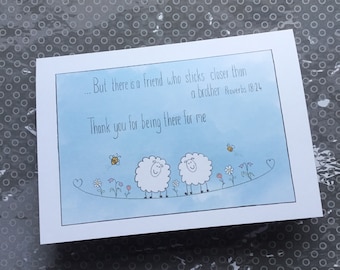 Friend sticks close JW thank you card