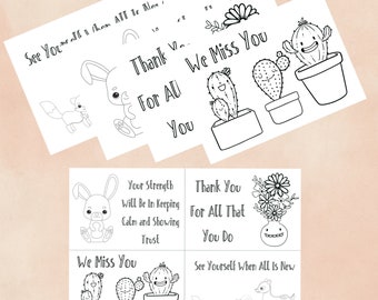 JW postcards and colouring sheets A4