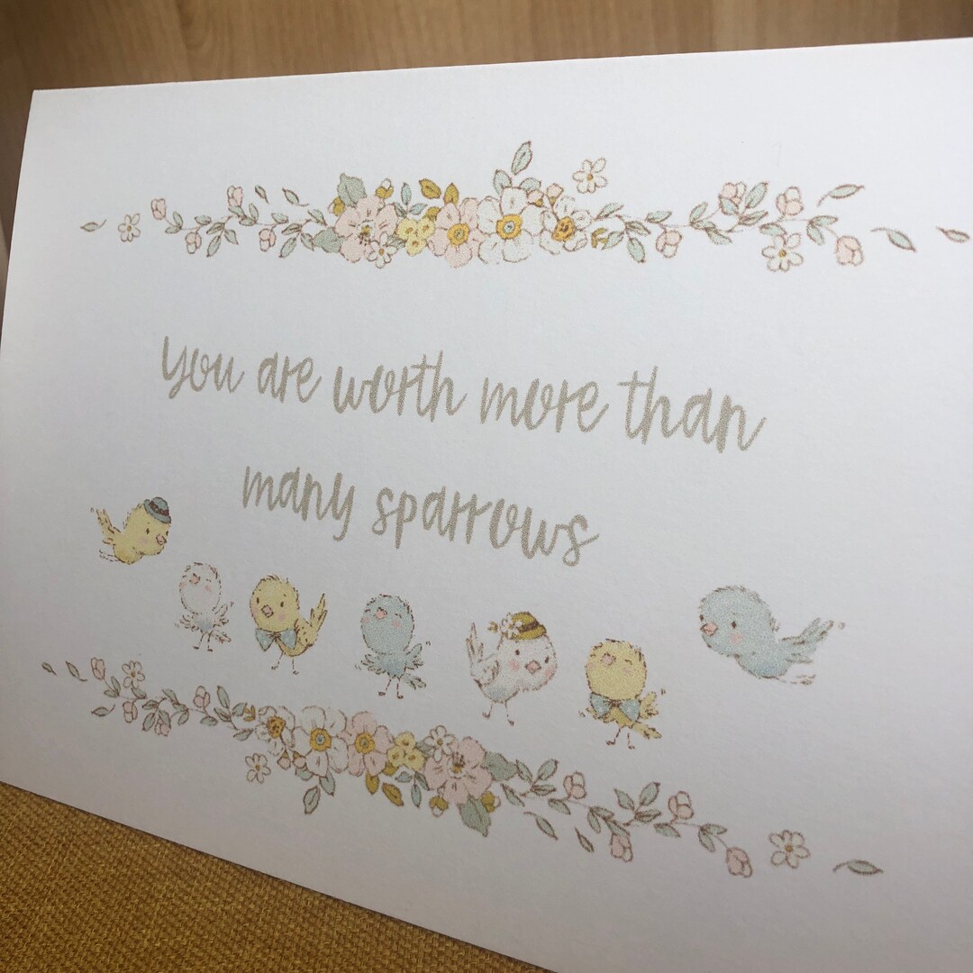 JW Worth More Than Many Sparrows Comfort and Encouragement Card - Etsy