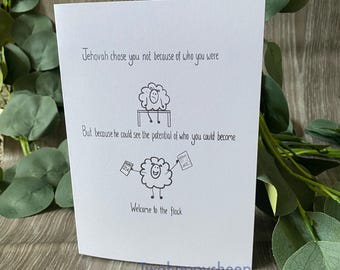 Jehovah chose you JW card Baptism