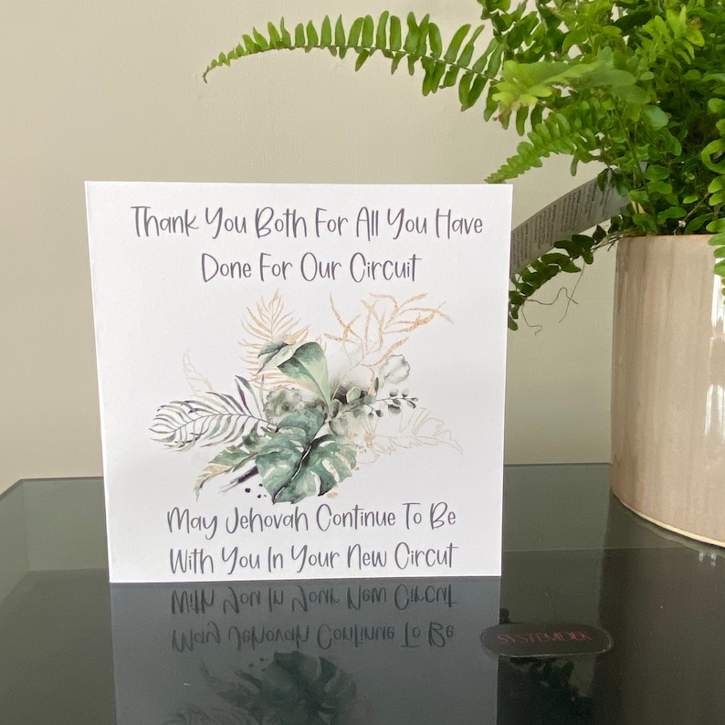 Tarjeta de agradecimiento JW Circuit Overseer Etsy México