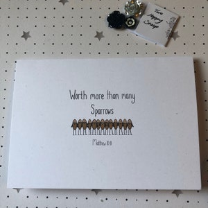 Carte de réconfort et d'encouragement JW vaut plus que beaucoup de moineaux