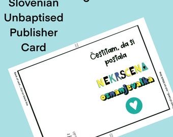 Digital download Slovenian unbaptised publisher JW card 2023