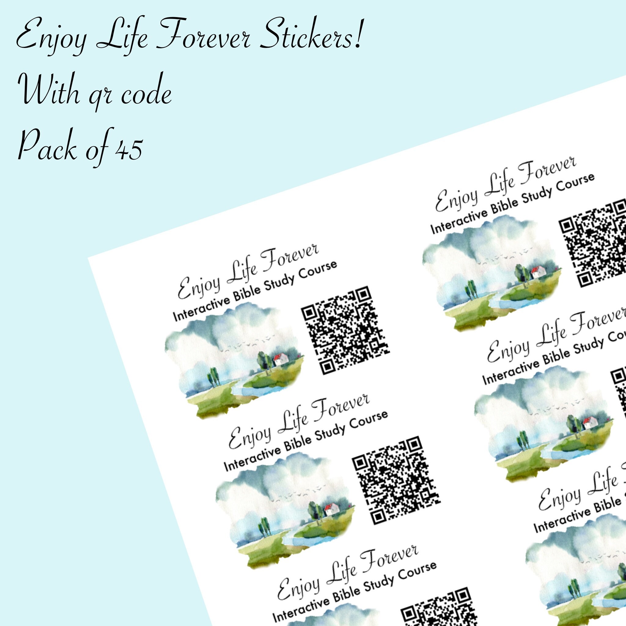 JW Stickers Enjoy Life Forever QR Code Design September Etsy