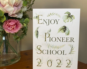 Jw Pioneer School Card Etsy