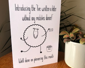 JW encouragement congratulations letter writing card