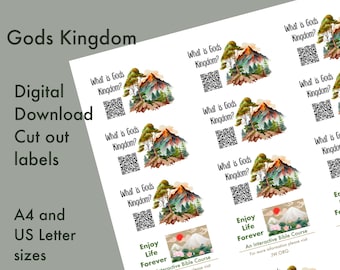 What is Gods Kingdom cut out labels JW ministry