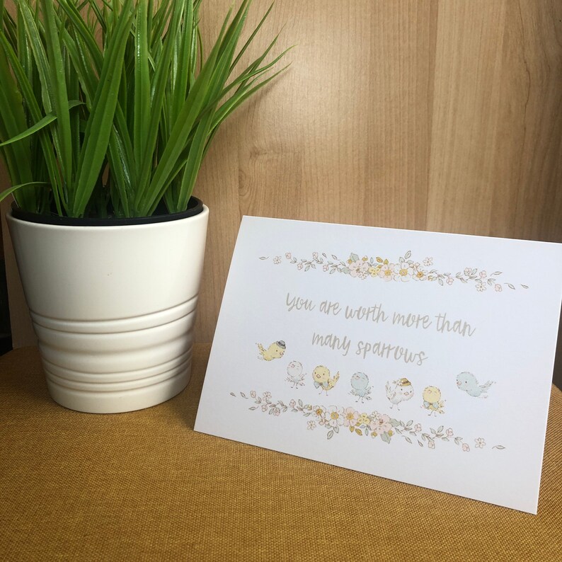 JW Worth More Than Many Sparrows Comfort and Encouragement Card - Etsy