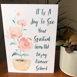Tarjeta escolar pionera de JW