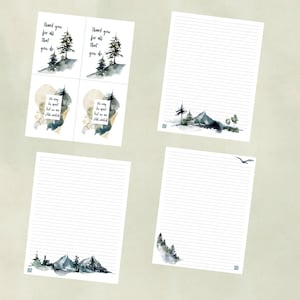Mountain view JW letter writing with postcards and qr code (A4 size)