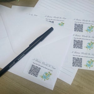 Qr-code Een betere wereld is nabij JW ministerie brief schrijven