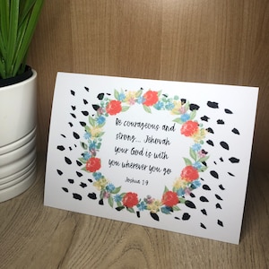 Giosuè 1: 9 Sii coraggioso e forte carta di incoraggiamento JW